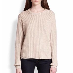 Theory Remrita Cotton/Cashmere Blend Crewneck Cream Knit Sweater - Women’s Large